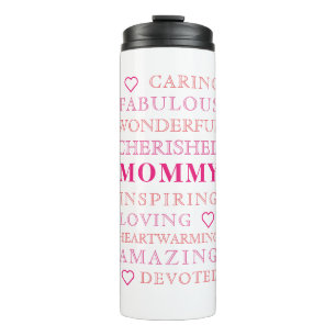 Mommy Modern Typografy Family Foto Thermosbecher