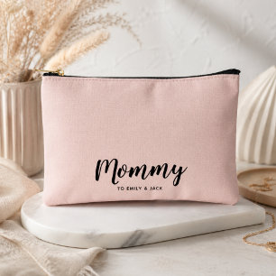 Mommy Moderne Mama Kinder benennen Rosa Zubehörtasche