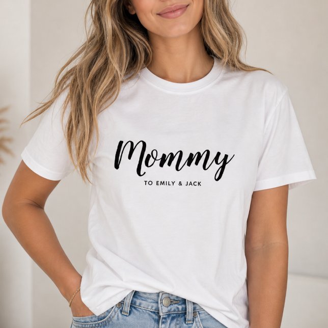 Mommy | Moderne Mama Kinder heißen Muttertag T-Shirt (Von Creator hochgeladen)