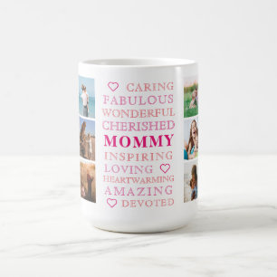Mommy ModernTypografy Family Foto Collage Kaffeetasse