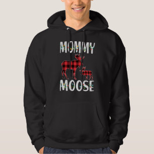 Mommy Moose Red Kariert Buffalo Matching Family Pa Hoodie