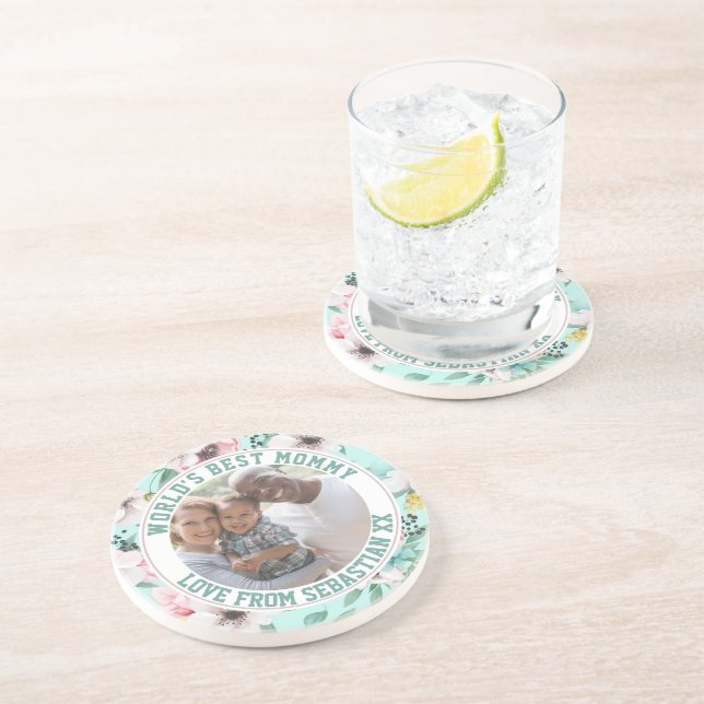 Mommy-Muster für die Blume von Personalisierten Fo Getränkeuntersetzer (Seite)