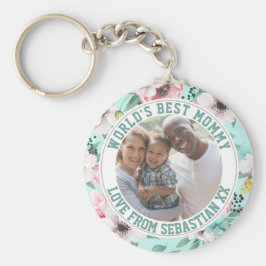 Mommy-Muster für die Blume von Personalisierten Fo Schlüsselanhänger