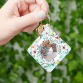 Mommy-Muster für die Blume von Personalisierten Fo Schlüsselanhänger