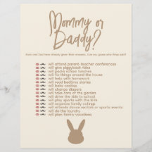 Mommy oder Daddy Bunny Theme Game