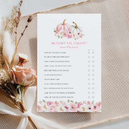 Mommy oder Daddy Fall Girl Baby Shower Game