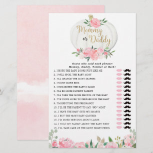 Mommy oder Daddy Game Rosa Goldfall Kürbis