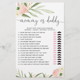 Mommy oder Daddy Game Rosa goldfarbenes Mädchen