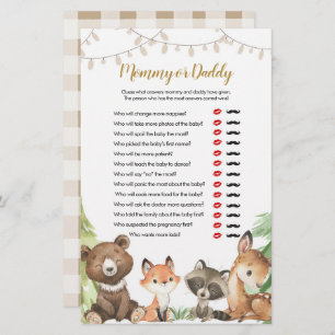 Mommy oder Daddy Games Woodland Baby Shower