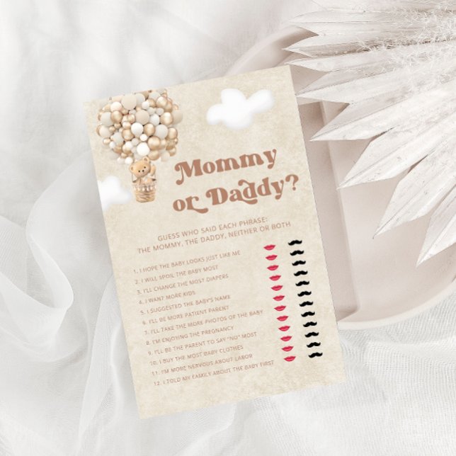 Mommy oder Daddy Teddy Bear Baby Shower Game (Von Creator hochgeladen)