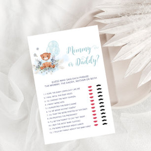 Mommy oder Daddy Teddy Bear Boy Baby Showspiel