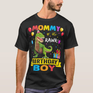 Mommy of the Birthday Boy Dinosaur Raptor Funny T-Shirt