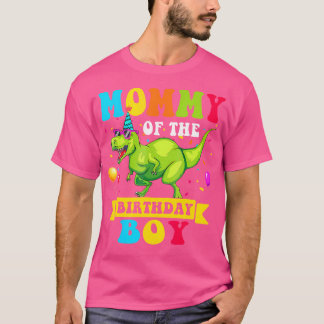 Mommy of the Birthday Boy Dinosaur Raptor Funny T-Shirt