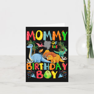 Mommy of the Birthday Boy Dinosaur T-rex Bday Teil Karte