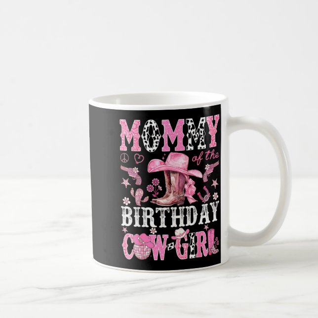Mommy Of The Birthday Cow-girl Nk Disco Rodeo West Kaffeetasse (Rechts)