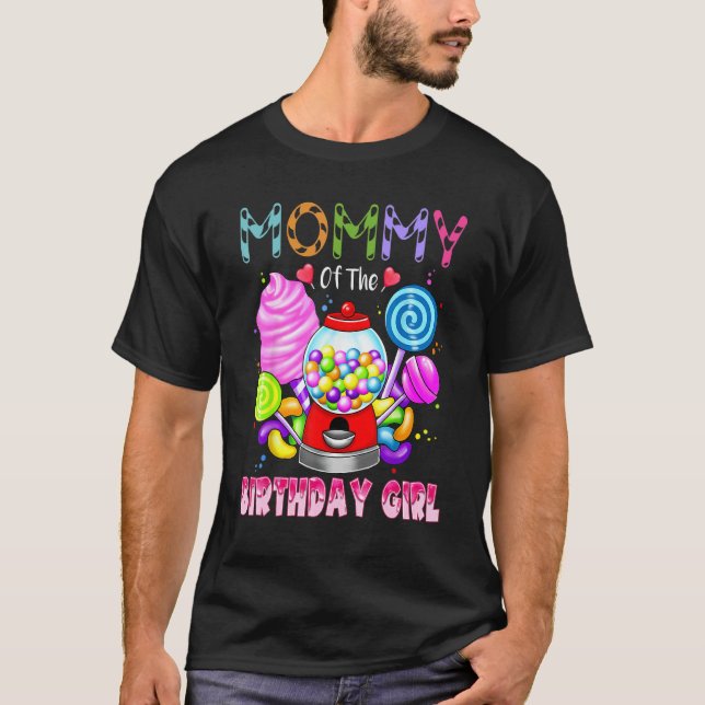Mommy of the Birthday Girl Candyland Candy Birthda T-Shirt (Vorderseite)