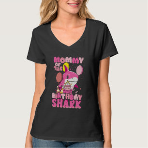 Mommy of the Birthday Kid Shark Party Family Match T-Shirt