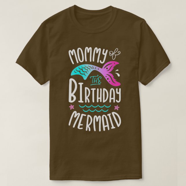 Mommy Of The Birthday Mermaid Ohrts Women Family M T-Shirt (Design vorne)