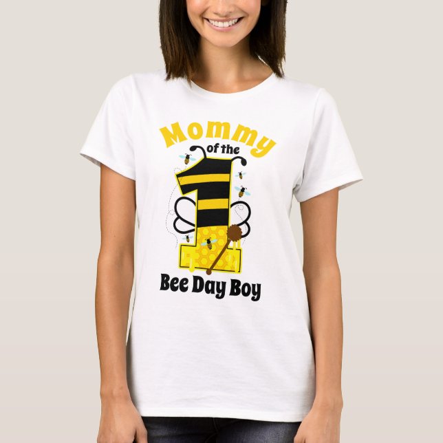 Mommy of the First Birthday Bee T-Shirt (Vorderseite)