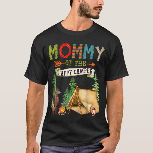 Mommy Of The Happy Camper First Birthday Camng  T-Shirt (Vorderseite)