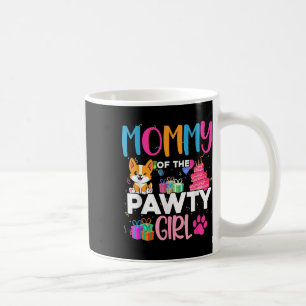 Mommy of the Pawty Girl Corgi Hund Familie Geburts Kaffeetasse