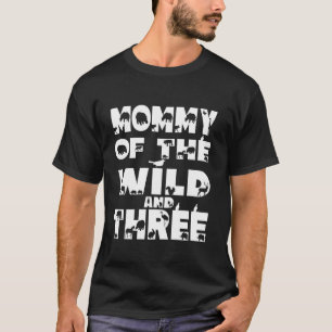 Mommy of the Wild and Three Safari Birthday Dschun T-Shirt