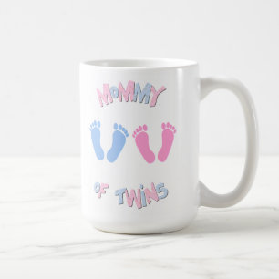 Mommy of Twins Footprints Kaffeetasse