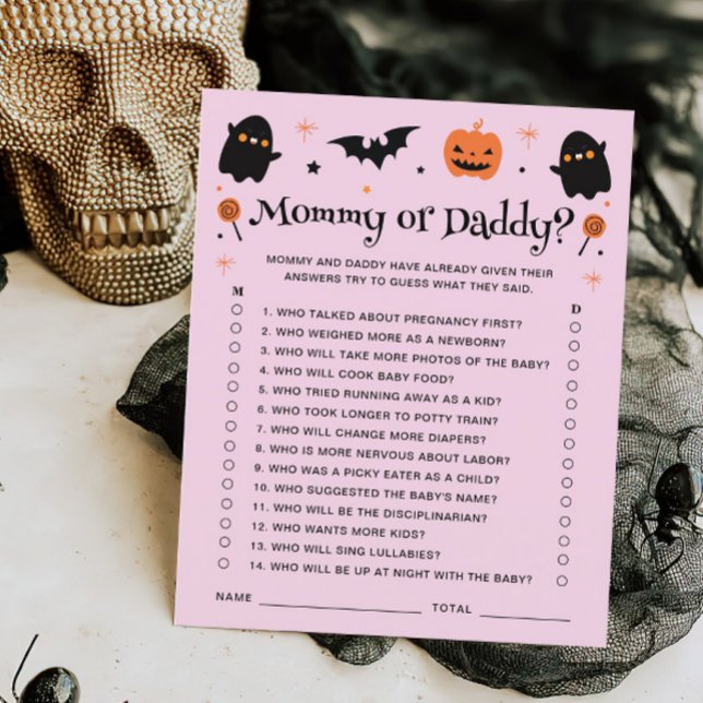 Mommy or Daddy Halloween Witchy Baby Shower Game (Von Creator hochgeladen)