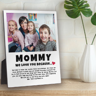 Mommy Personalisiertes Foto Geschenk von Kindern Fotoplatte