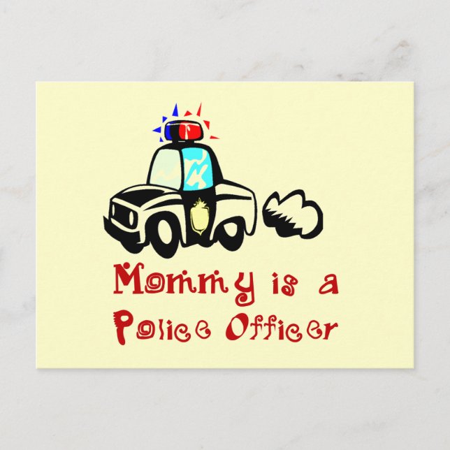 Mommy Police Officer T - Shirt und Geschenke Postkarte (Vorderseite)