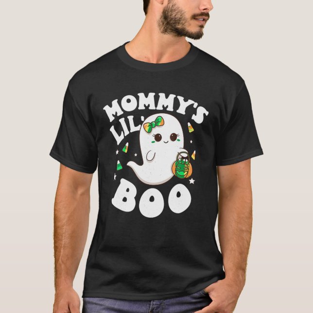 Mommy s Lil Boo Baby Girls Kleinkind Halloween Nie T-Shirt (Vorderseite)