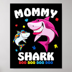 Mommy Shark Autism Awareness Gift - von Poster