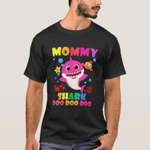 Mommy Shark Doo Doo Funny Baby Mommy Daddy Kids T-Shirt