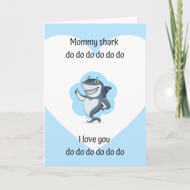 Mommy Shark Grußkarte Karte (Vorderseite)
