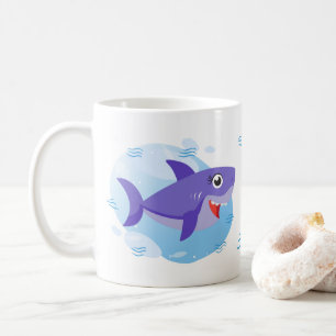 Mommy Shark - Lila Kaffeetasse