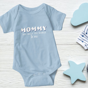 Mommy Sie gemein World zu mir Zitat Baby Boy Strampler