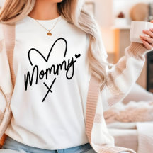 Mommy Simple Modern Script Typografy Heart