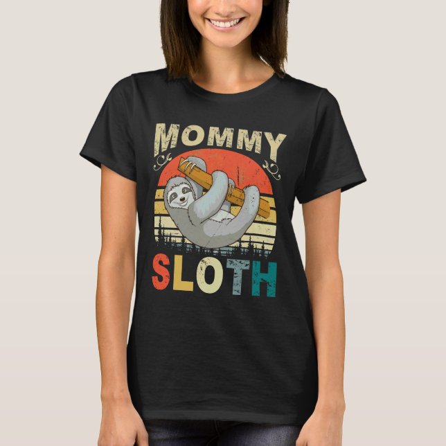 Mommy Sloth Matching Family T-Shirt (Vorderseite)
