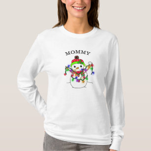 Mommy Snowman Niedlich Whimsical Christmas T-Shirt