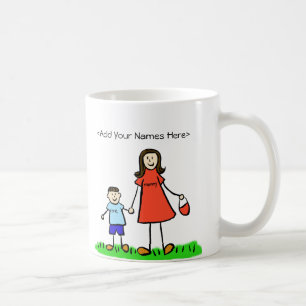 Mommy & Son - Brünette Kaffee- und Kaffeezuckereie Tasse