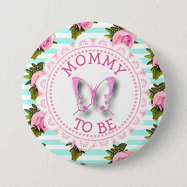 Mommy to Be Baby Shower Button (Vorderseite)