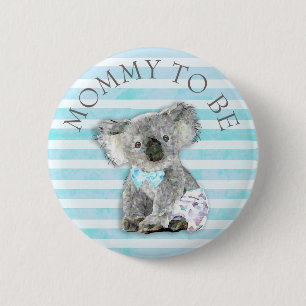 Mommy to be Baby Shower Schaltfläche Koala Bären T Button