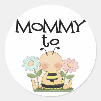 MOMMY TO BE/Bee Runder Aufkleber