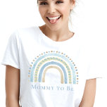 Mommy to Be Blue Boho Rainbow T-Shirt<br><div class="desc">Mommy to Be Boho Rainbow T-Shirt</div>