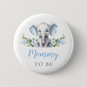 Mommy to be Blue Elephant Junge Mutter Baby Boy Du Button