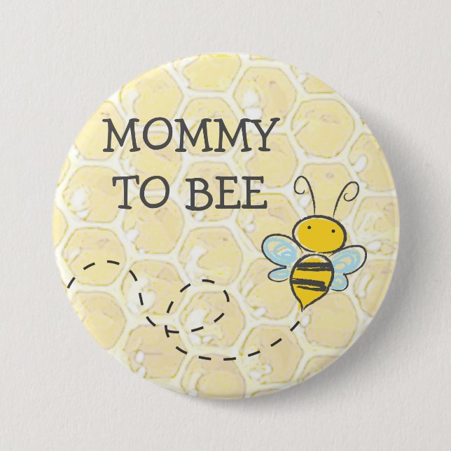 Mommy to be Bumblebee Baby Shower Button (Vorderseite)