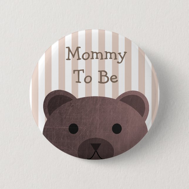 Mommy to be Button Bear Woodlands Thema (Vorderseite)