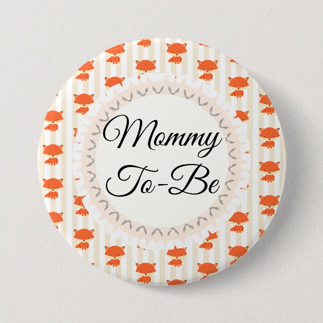 Mommy to be Button Woodlands Theme (Vorderseite)