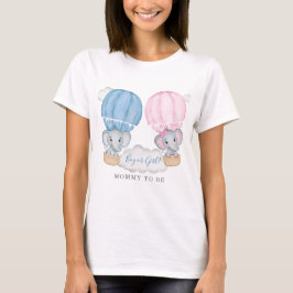 Mommy to Be Elephant Balloon Baby Shower T-Shirt