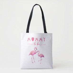 Mommy to be Flamingo Baby Duwer Tote Bag